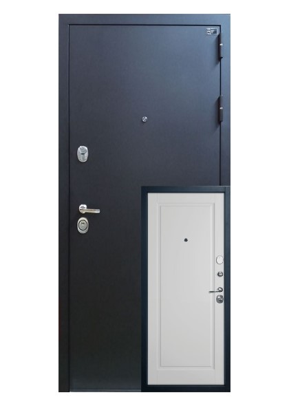 Входная дверь Эксперт Про 3К (гланта стил), Boucle Black / Glanta Steel