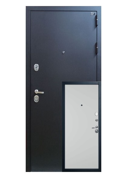  Входная дверь Эксперт Про 3К (ньюта стил), Boucle Black / Niuta Steel