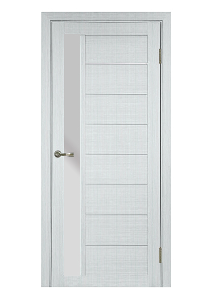 Дверь остекленная 554 АПП, Ясень серебристый, Хром