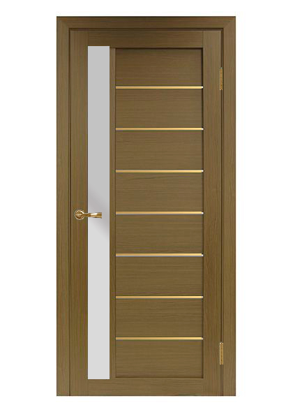 Дверь остекленная 554 АПП, Орех классический, Золото